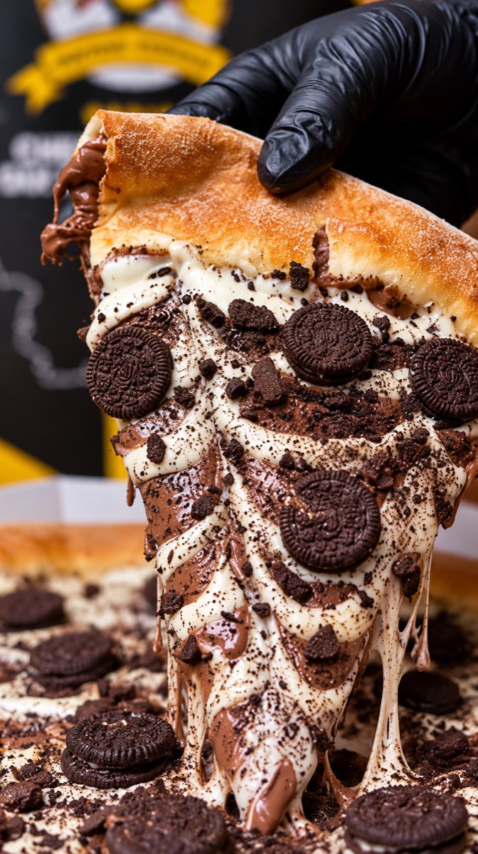 Resultado com IA: a pizza em destaque, com iluminação e textura mais definidas